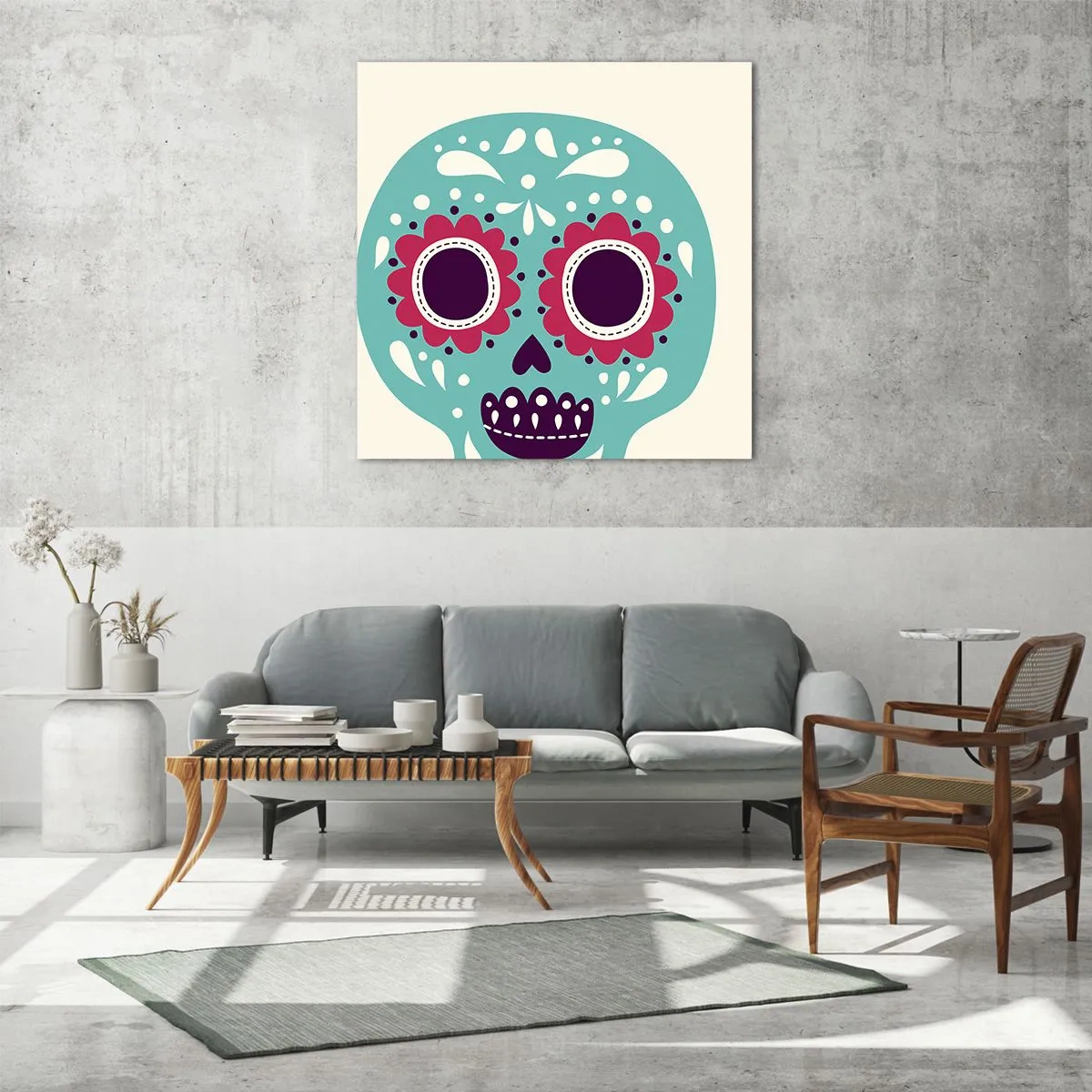 Glass picture - Life - Fun Until You Die - 70x70 cm