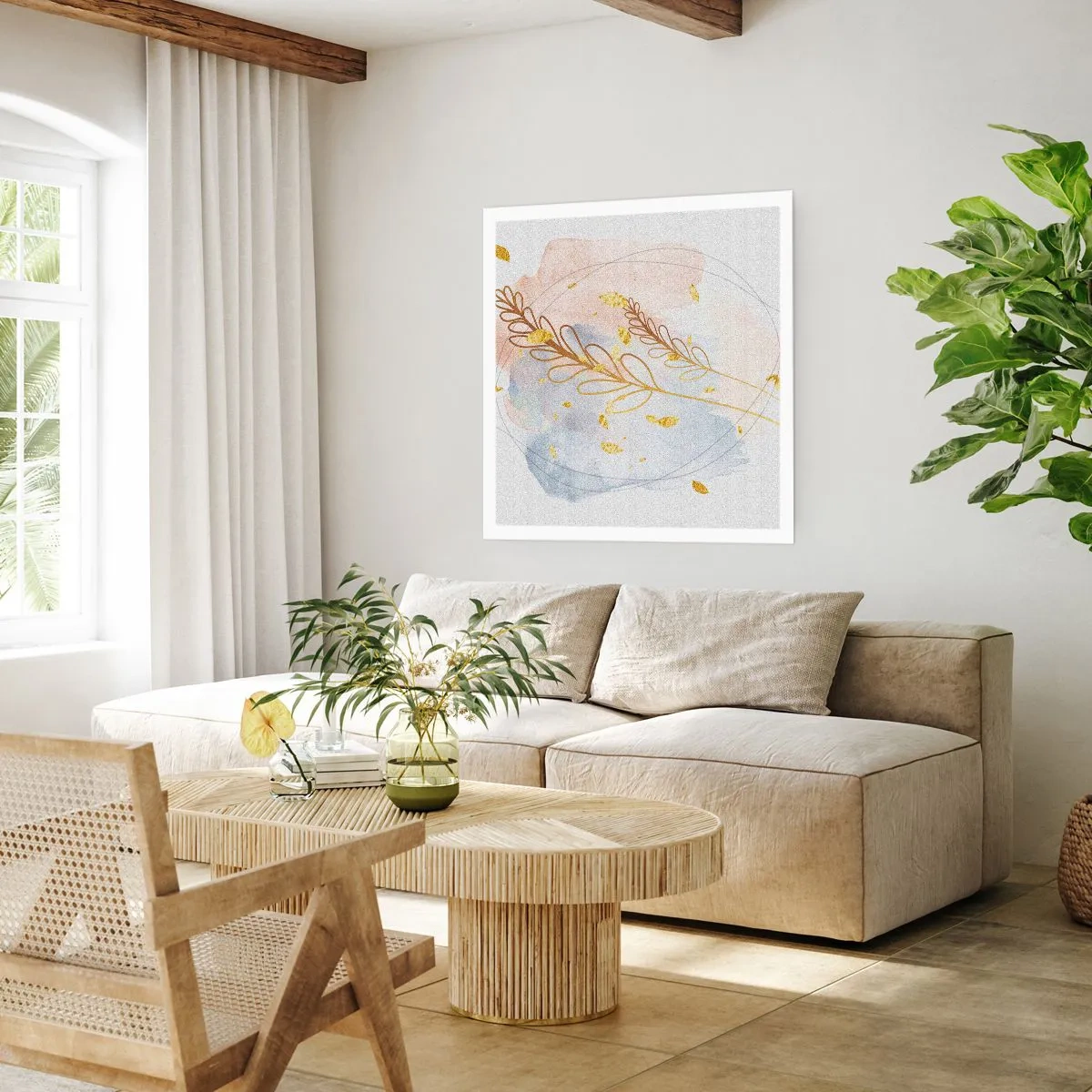 Poster - Golden Blast - 40x40 cm