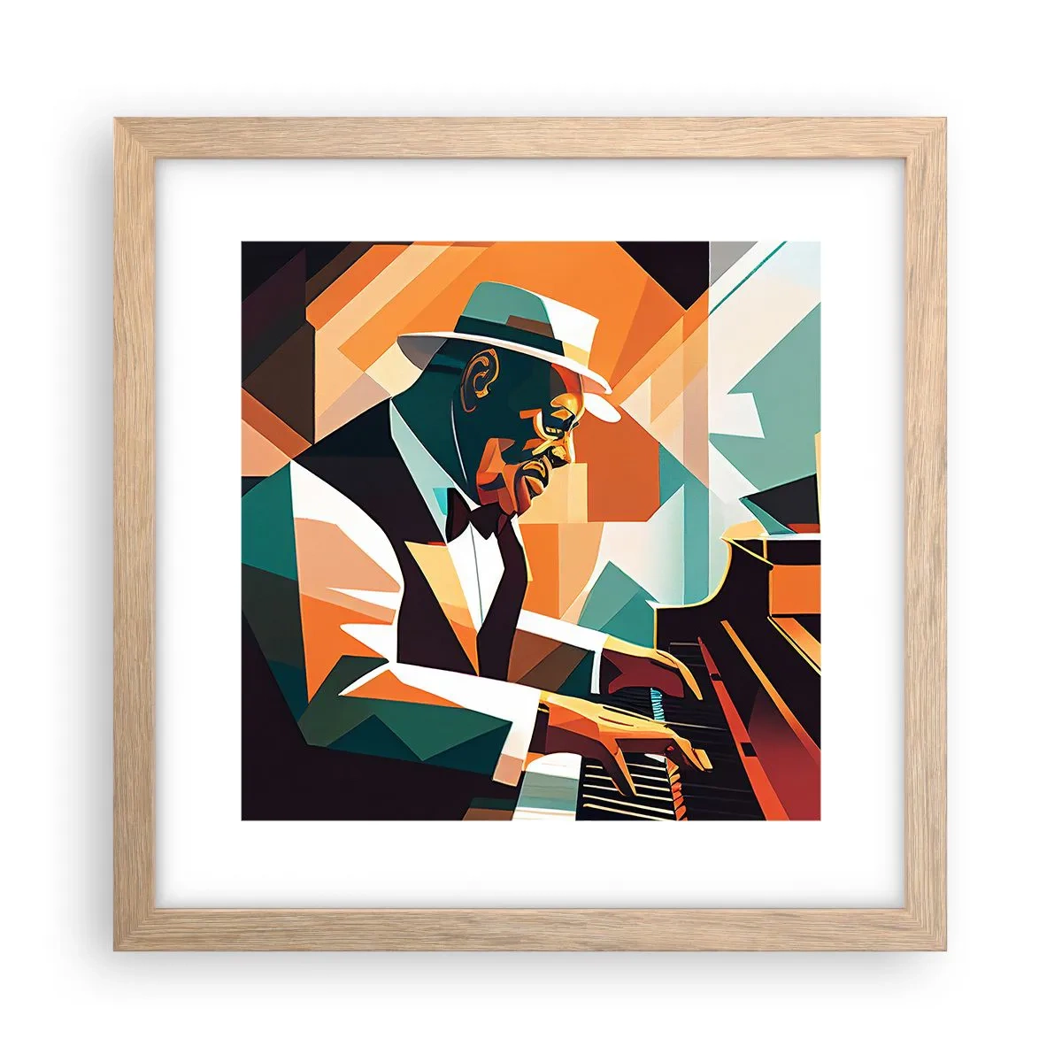 Poster in light oak frame - All that Jazz - 30x30 cm