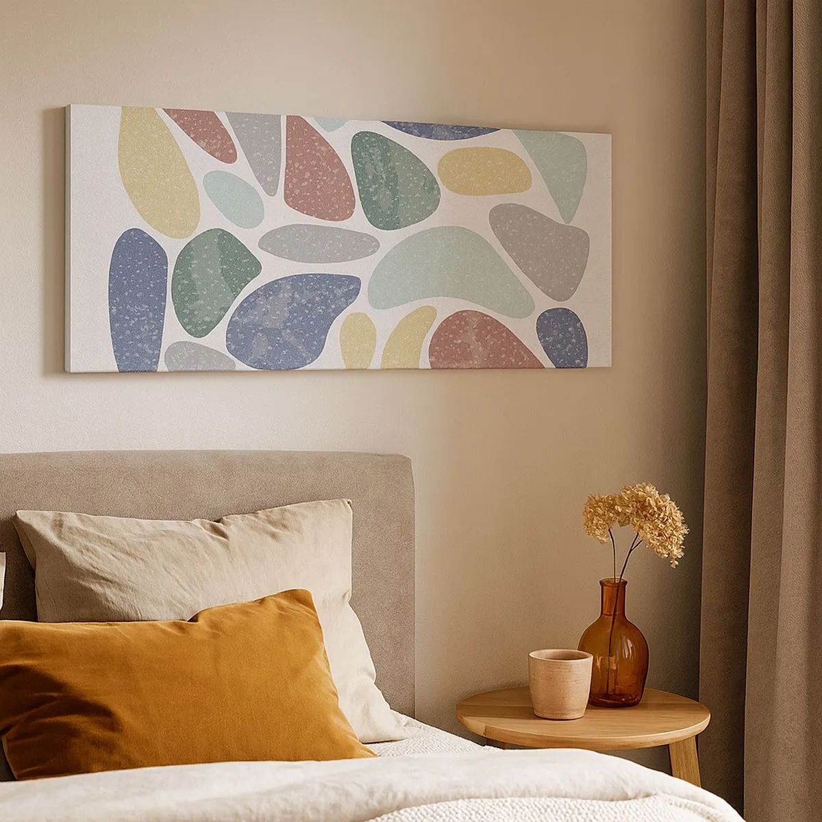 Canvas picture - Mosaic of Powdered Colours - 100x40 cm