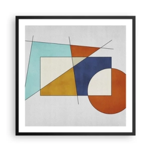 Poster in black frame - Abstract: Modernist Fun - 60x60 cm