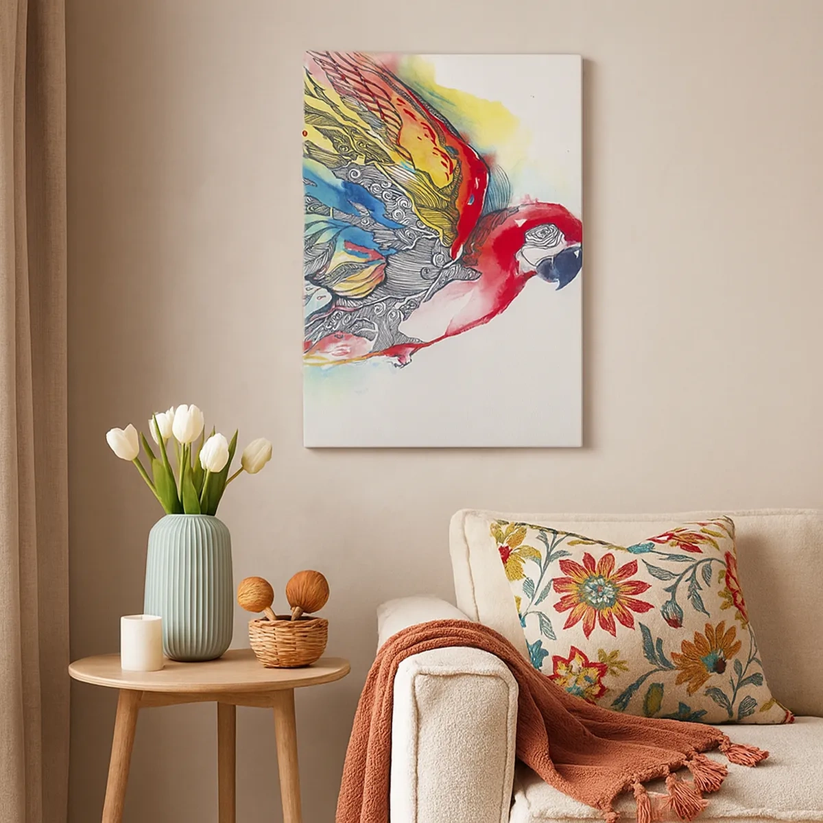 Canvas picture - Live Colourfully - 50x70 cm
