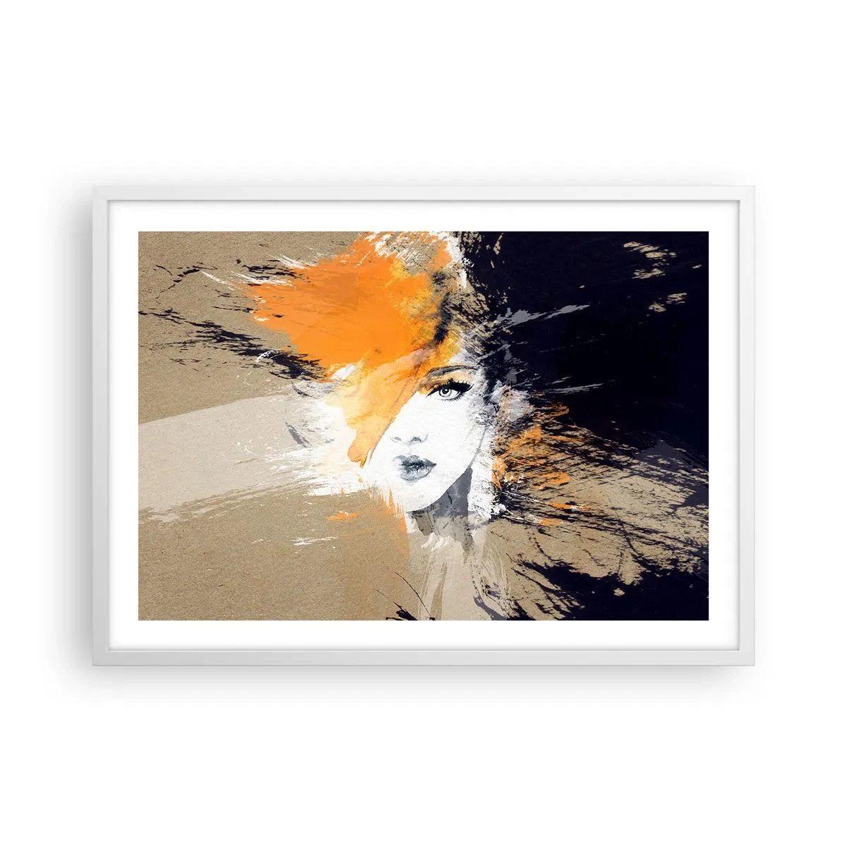 Poster in white frmae - And There Was Light - 70x50 cm