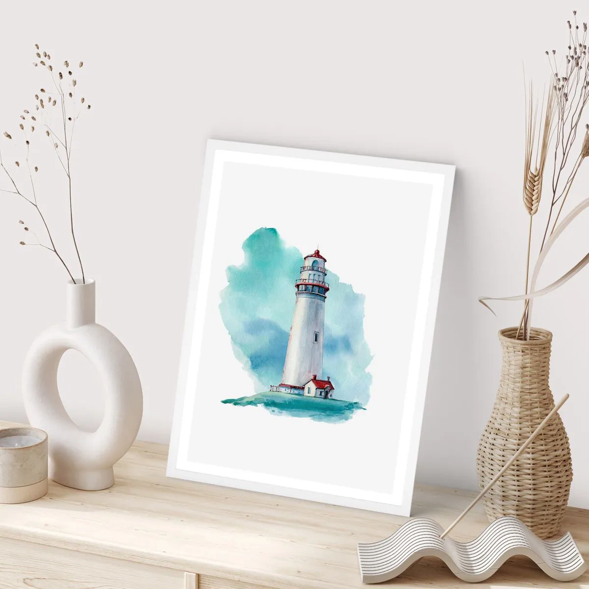 Poster in white frmae - Gentle Sister of Blue - 30x40 cm