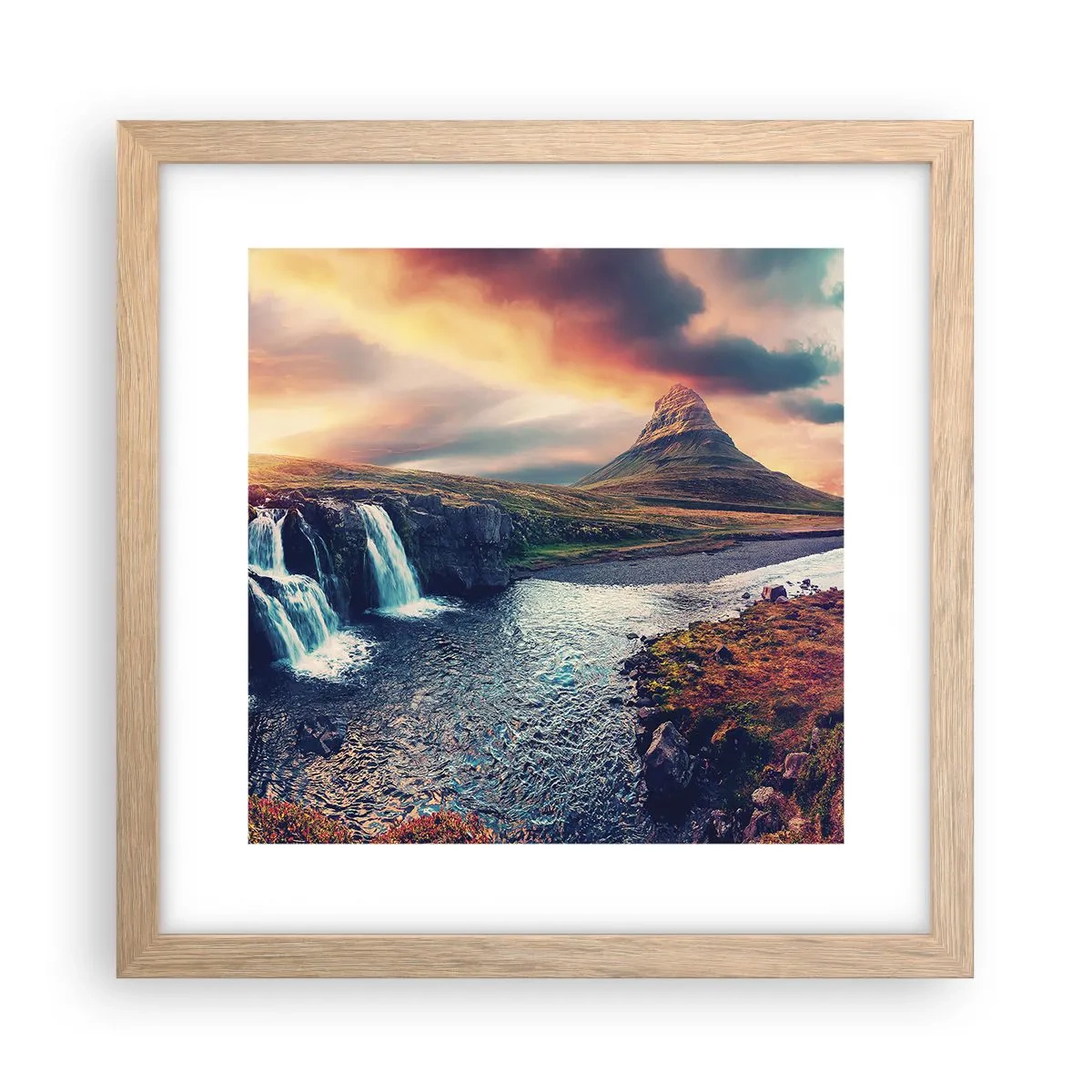 Poster in light oak frame - In Majesty of Nature - 30x30 cm