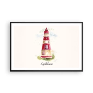 Poster in black frame - Around It the Weather Is Always Nice - 91x61 cm