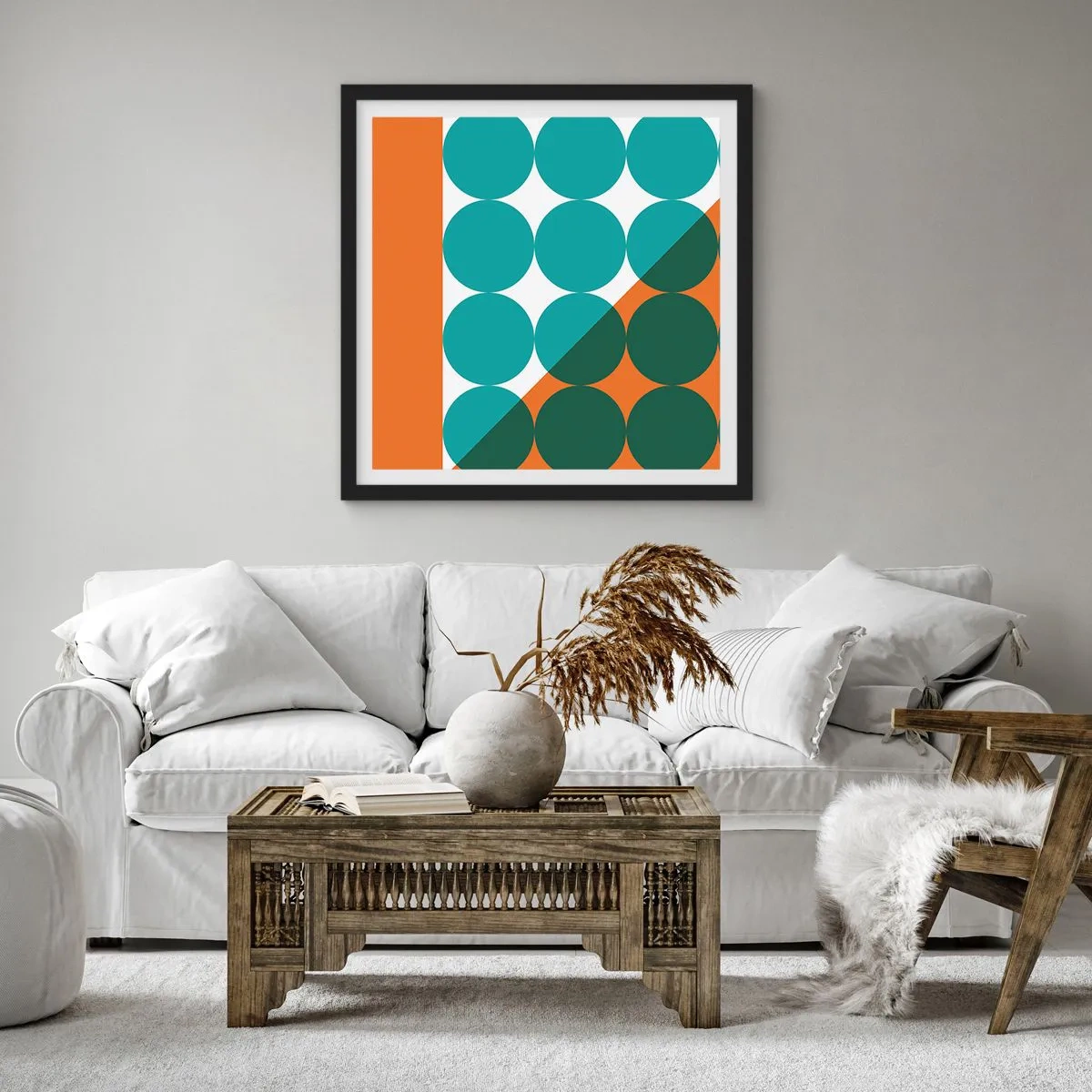 Poster in black frame - Upwards and Diagonally - 40x40 cm