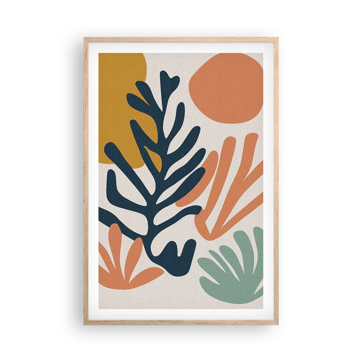 Poster in light oak frame - Coral Sea - 61x91 cm