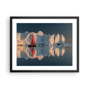 Poster in black frame - On the Edge of the World - 50x40 cm