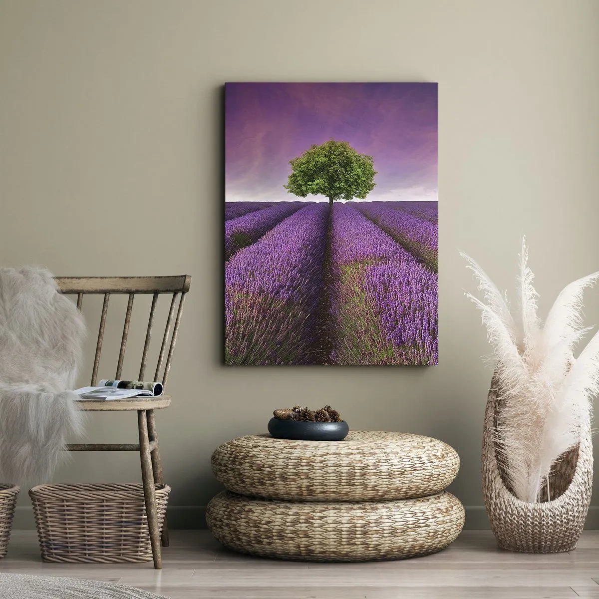 Canvas picture - In the Fields of Lavender - 80x120 cm