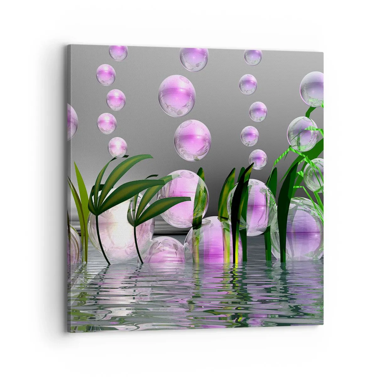 Canvas picture - Reflexive Composition of Lightness and Life - 70x70 cm