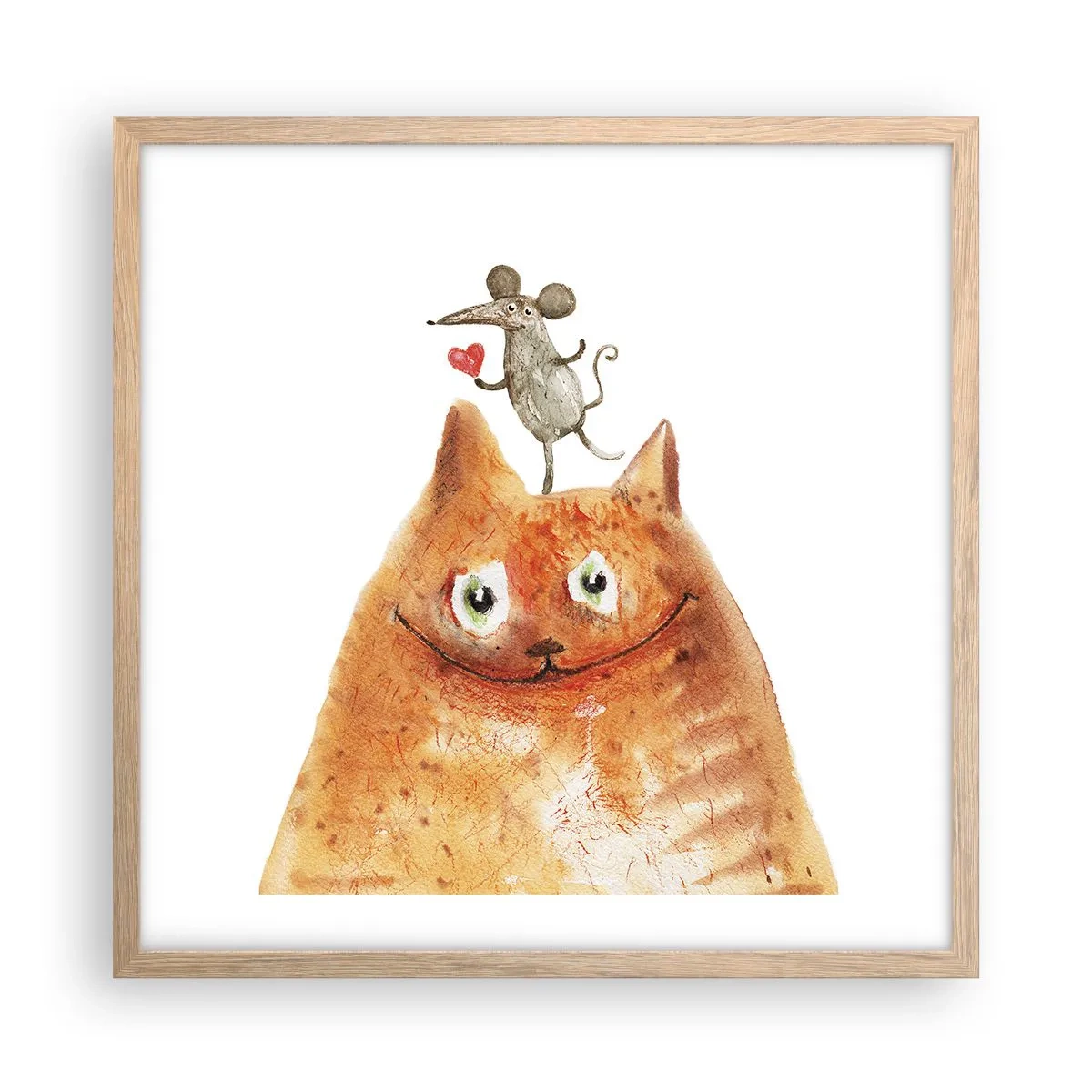 Poster in light oak frame - Love Paradoxes - 50x50 cm