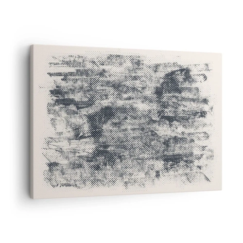 Canvas picture - Abstract misty composition in shades of gray - 70x50cm - Foggy Composition - Modern wall decoration for the living room and bedroom ARTTOR