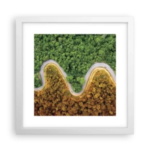 Poster in white frmae - Borders and Breakthroughs - 30x30 cm