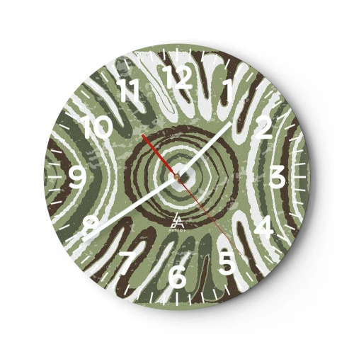 Wall clock - Clock on glass - Explosion of Emotions - 40x40 cm