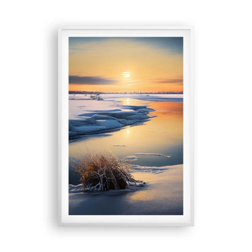 Poster in white frmae - Winter Sunset - 61x91 cm