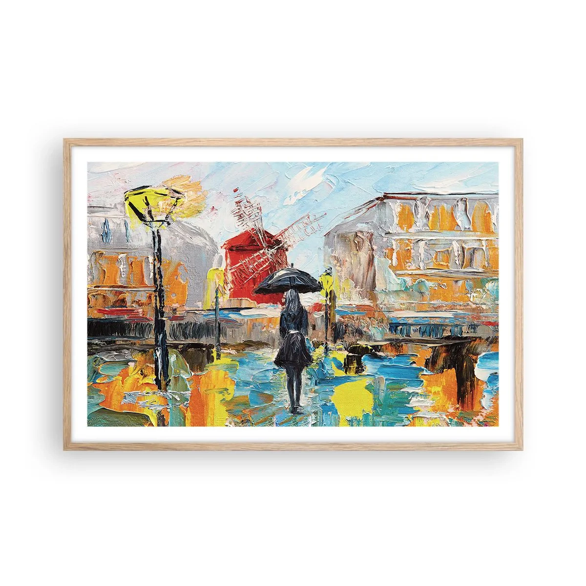 Poster in light oak frame - Parisian Legends - 91x61 cm