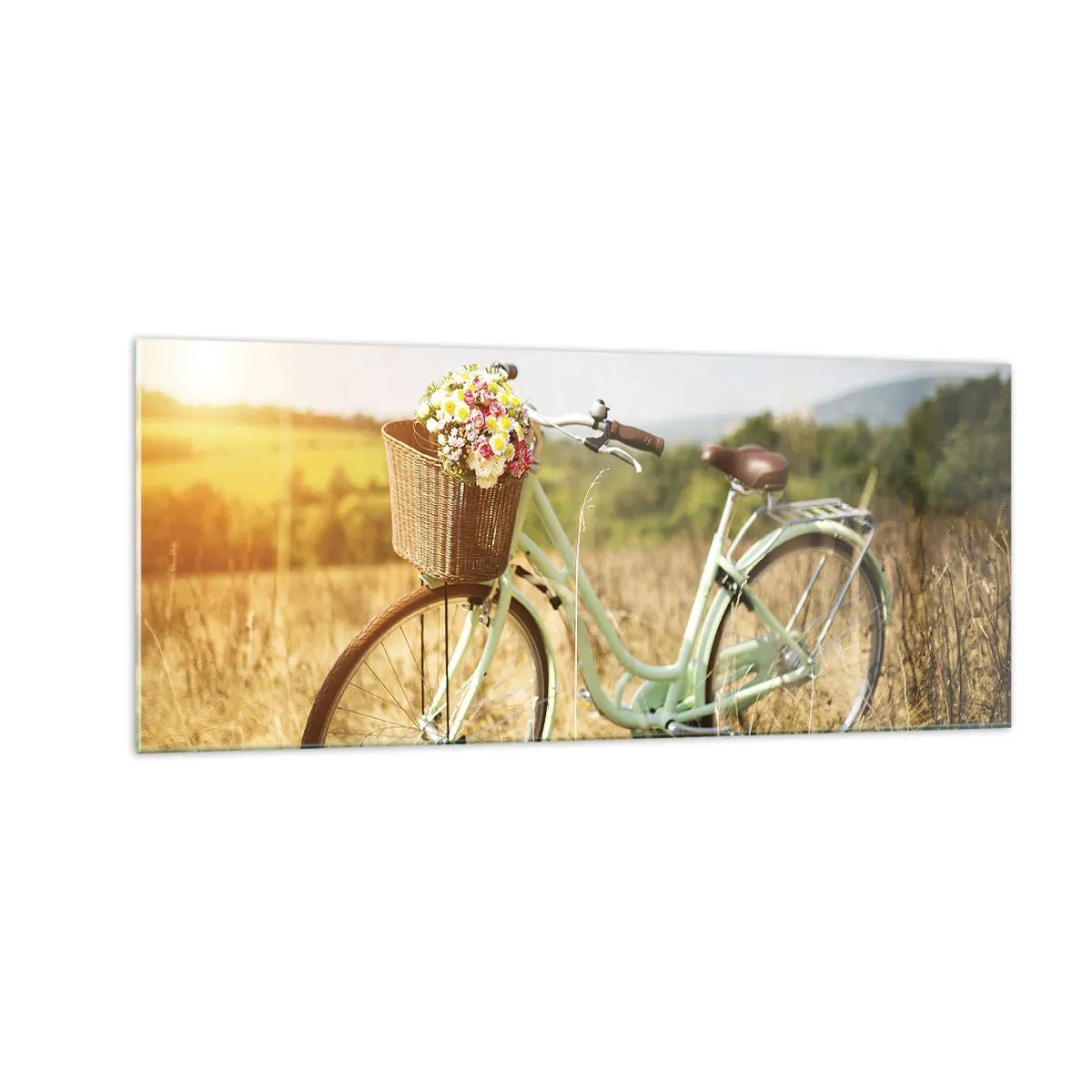 Glass picture - I will Stay Here for a While - 100x40 cm