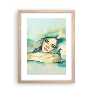 Poster in light oak frame - Am I Blue? - 30x40 cm