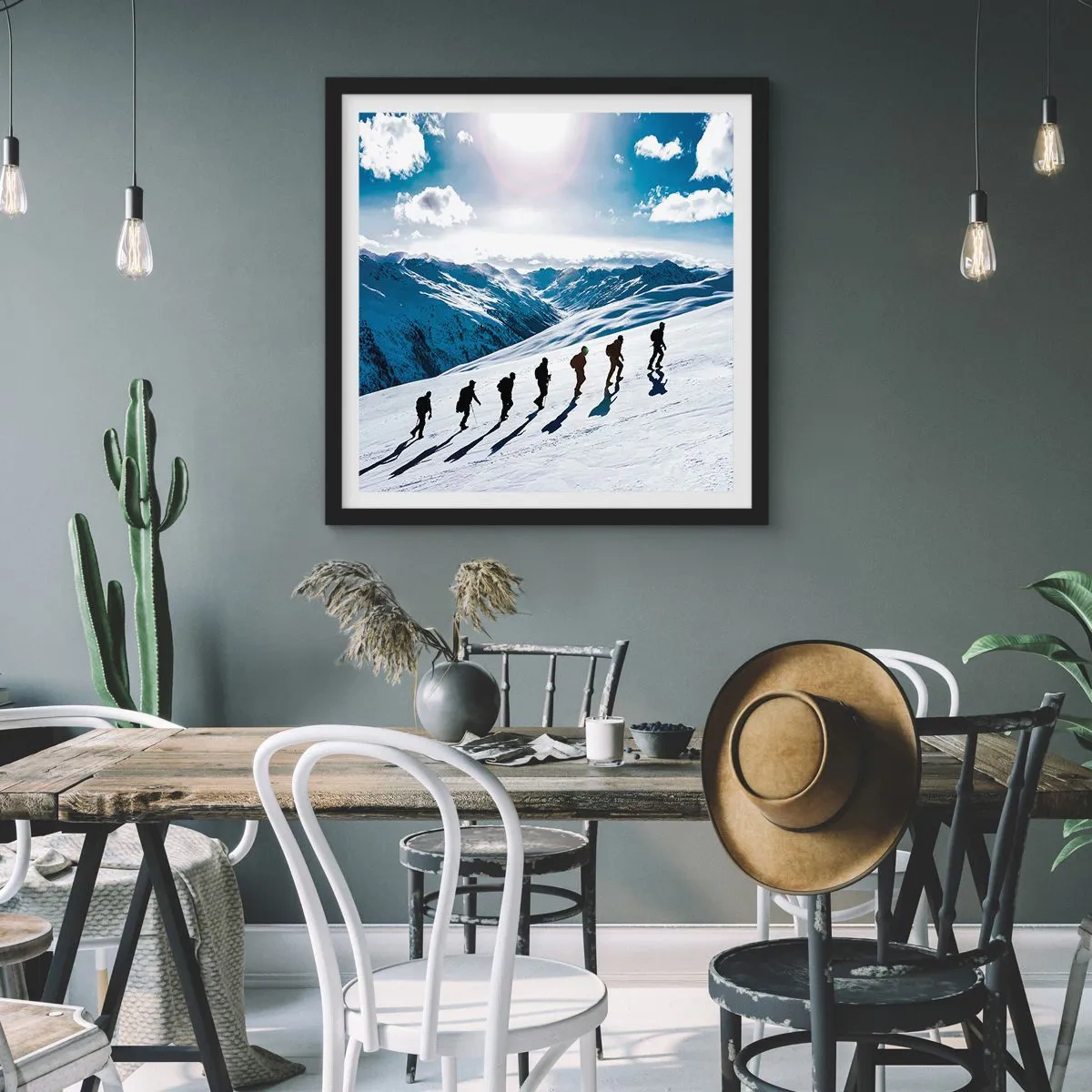 Poster in black frame - Team of Conquerors - 50x50 cm