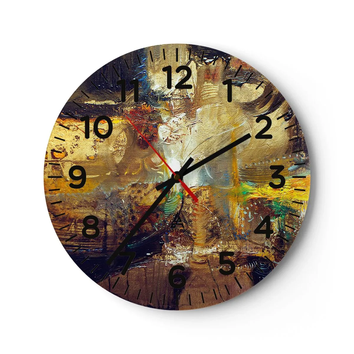 Wall clock - Clock on glass - Cold, Warm, Hot - 30x30 cm
