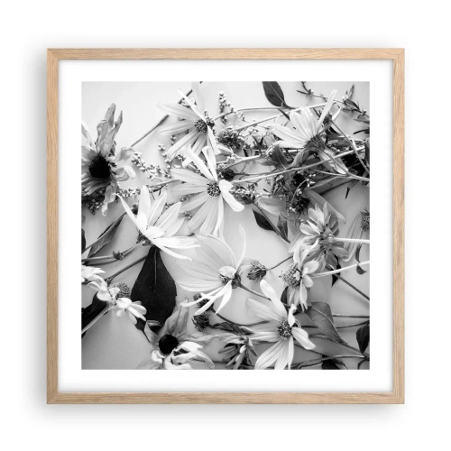 Poster in light oak frame - No-Bouquet of Flowers - 50x50 cm