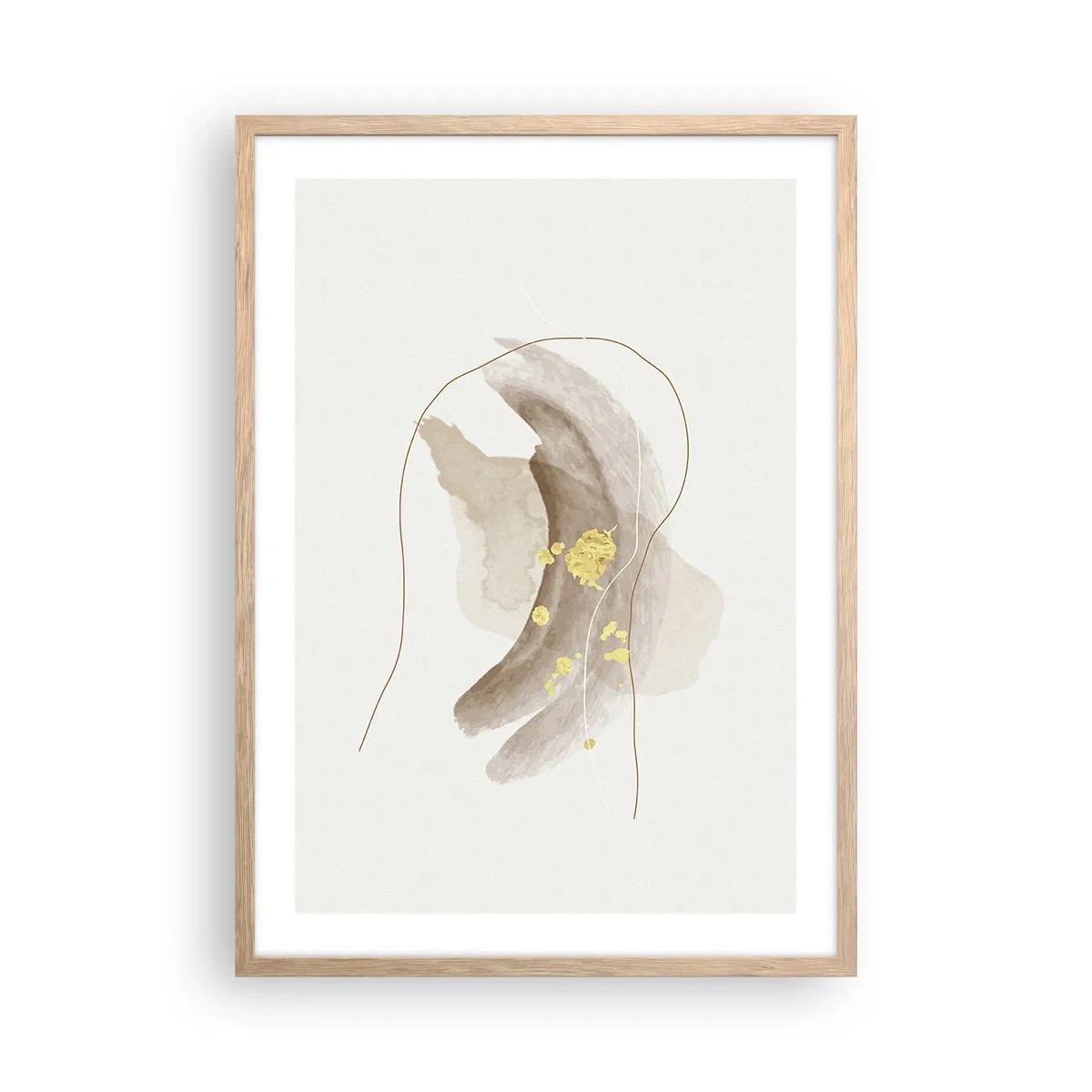 Poster in light oak frame - Encountered in Space - 50x70 cm