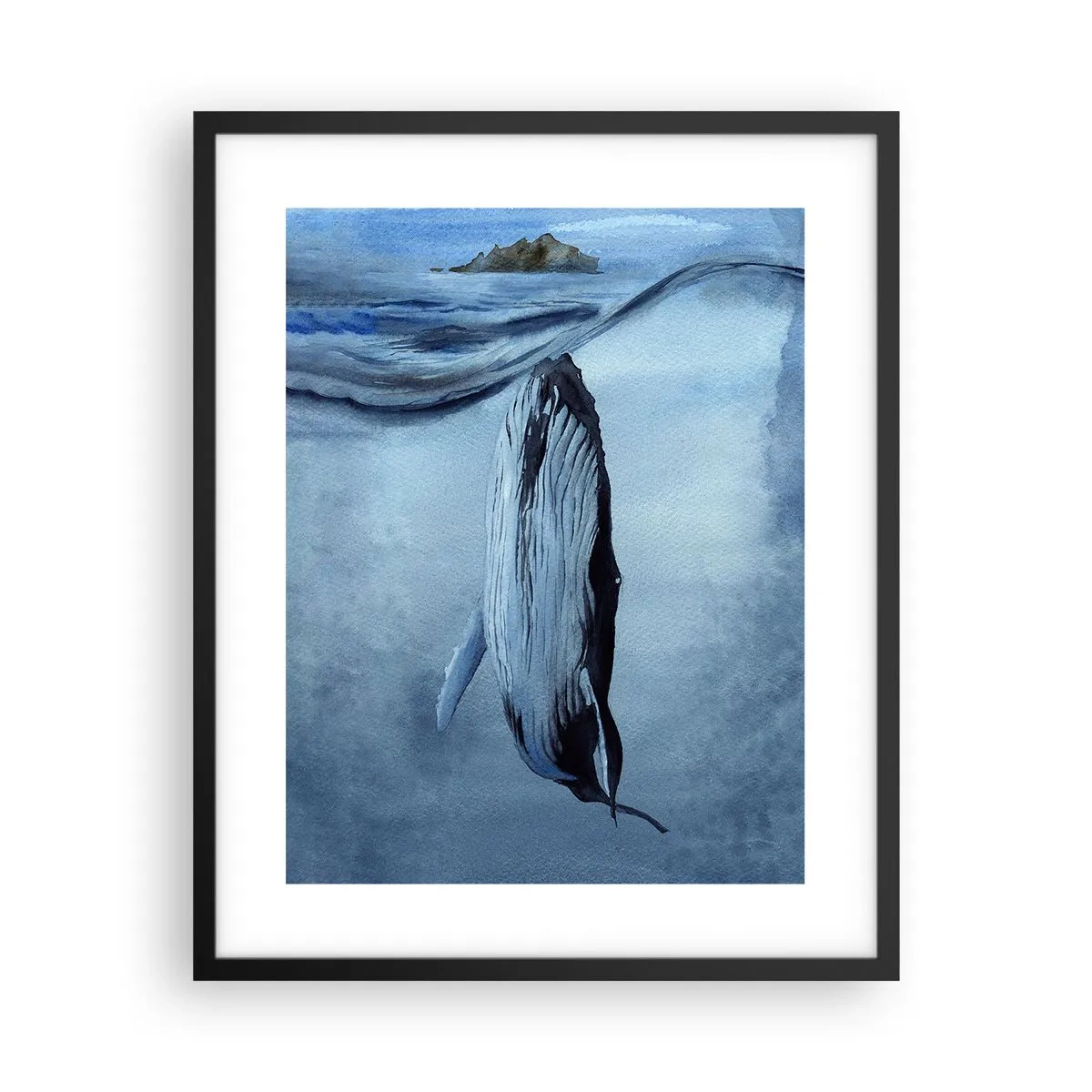 Poster in black frame - Two Worlds of the North - 40x50 cm