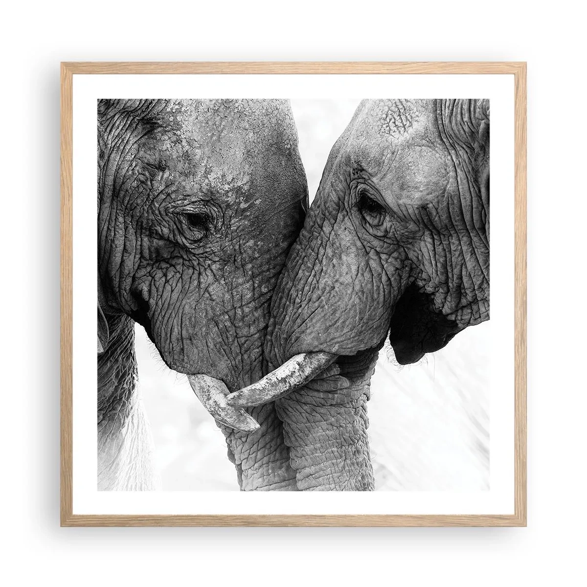 Poster in light oak frame - Hearty Confession - 60x60 cm