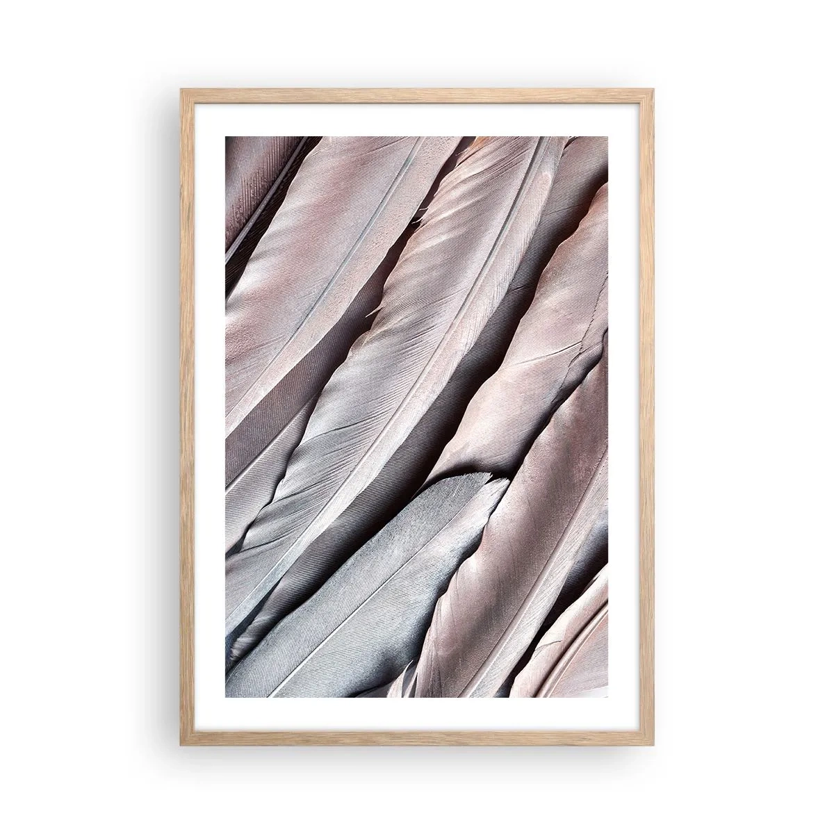Poster in light oak frame - In Pink Silverness - 50x70 cm