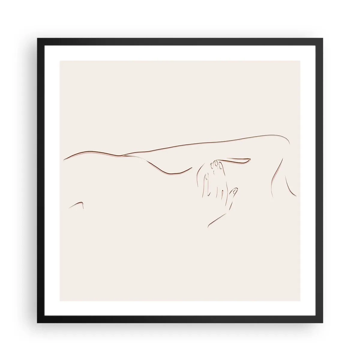 Poster in black frame - Shape of Desire - 60x60 cm
