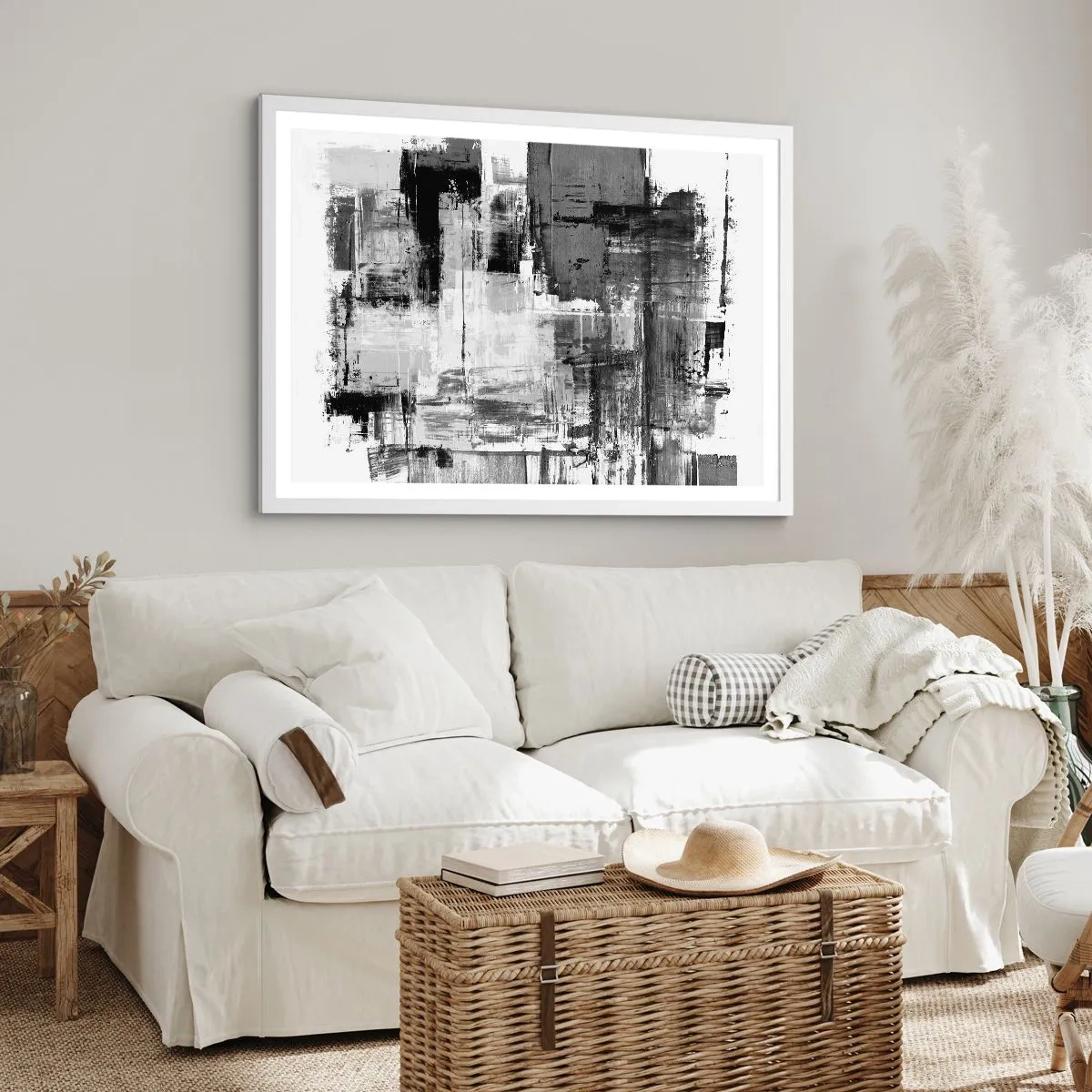 Poster in white frmae - Grey is Beautiful - 100x70 cm