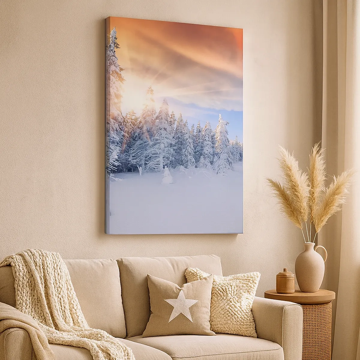 Canvas picture - Snowy Spectacle of Nature - 50x70 cm