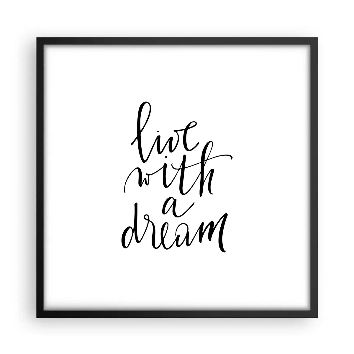 Poster in black frame - Of Course - 50x50 cm