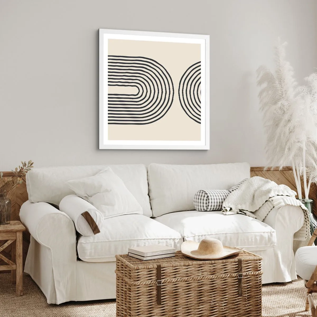 Poster in white frmae - In One Moment… - 60x60 cm