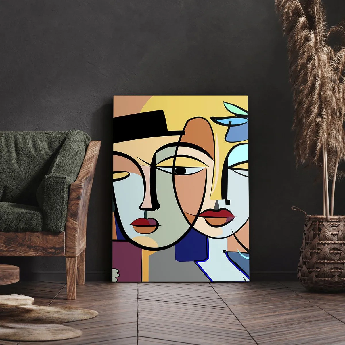 Canvas picture - Rendez-vous Picasso Style - 70x100 cm