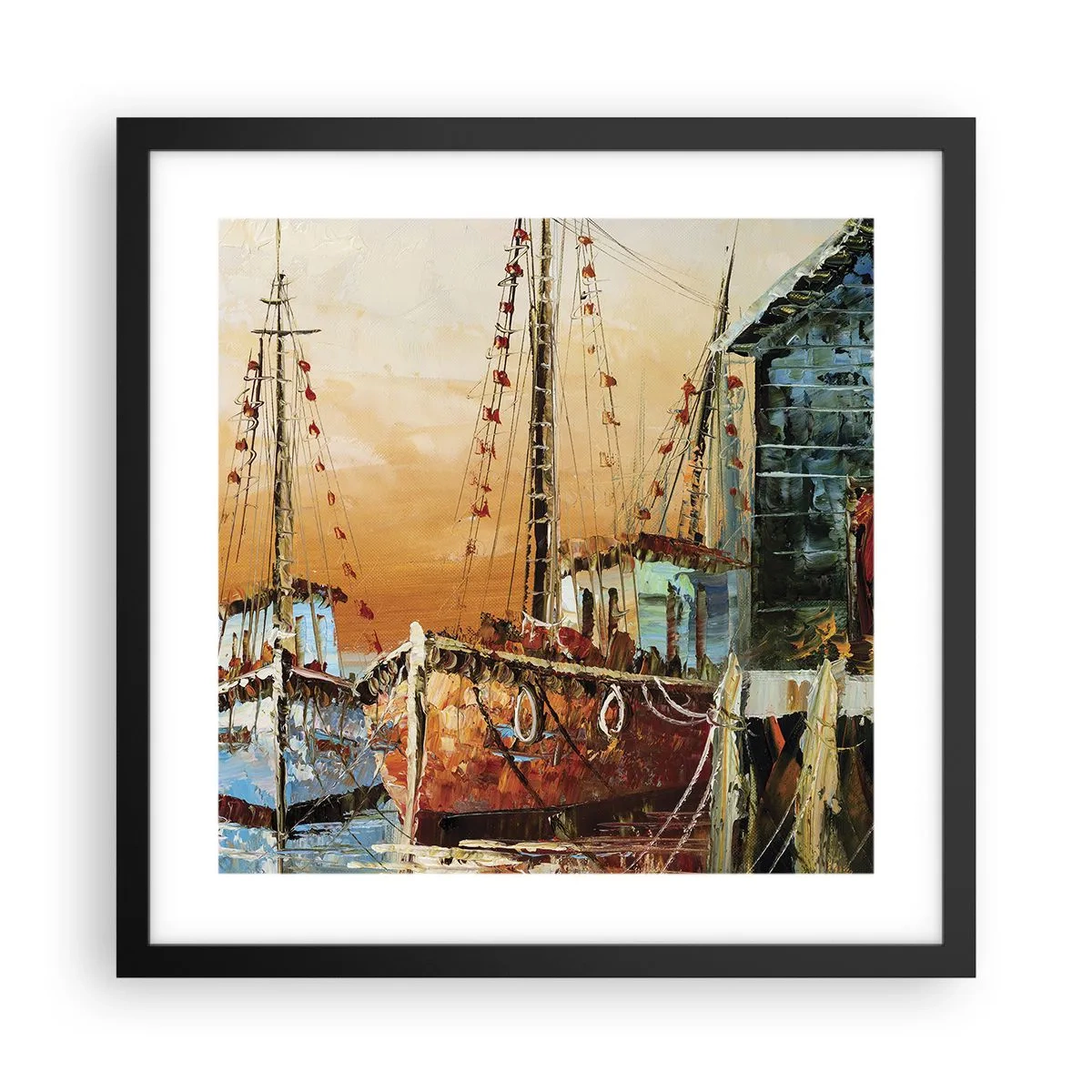 Poster in black frame - Calm Return - 40x40 cm