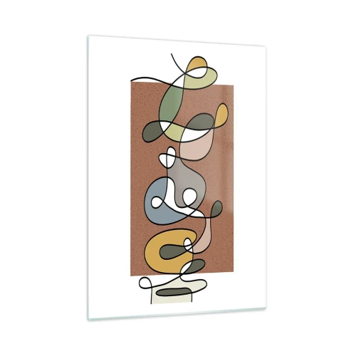 Glass picture - Abstract Worthy of a Smile - 50x70 cm