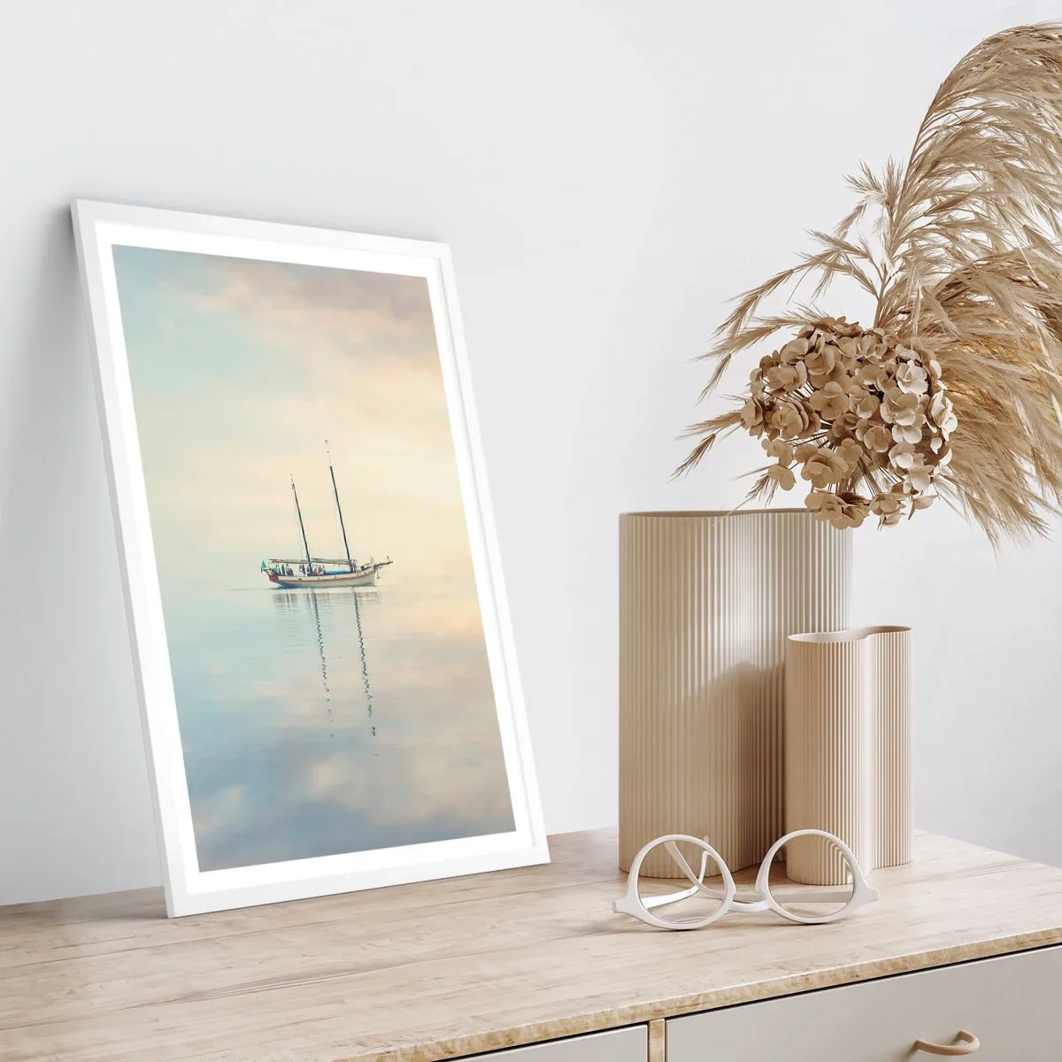 Poster in white frmae - In the Sea of Silence - 61x91 cm