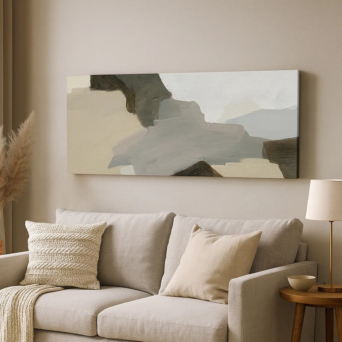 Canvas picture - Abstract: Crossroads of Grey - 30x30 cm