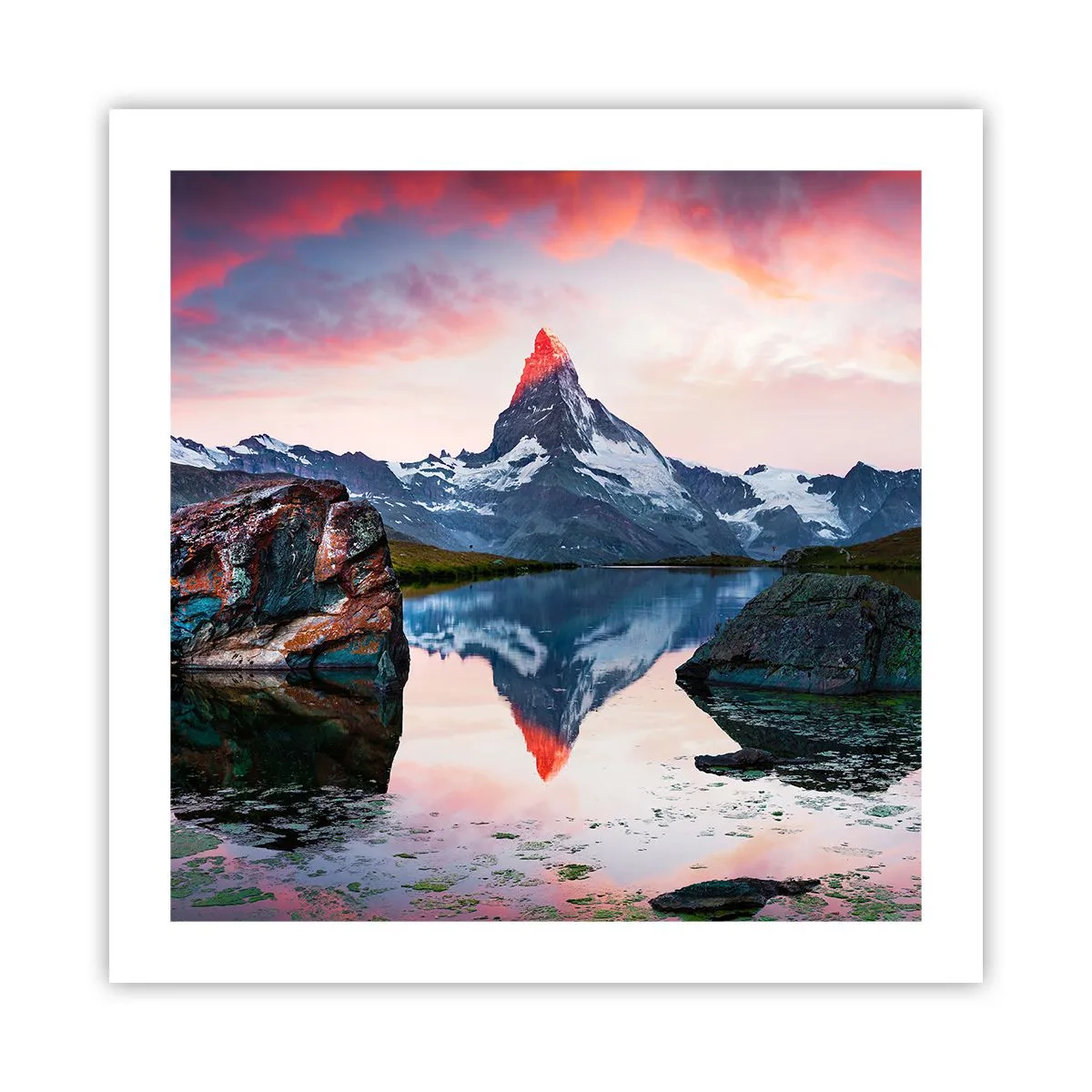Poster - Heart of the Mountains Is Hot - 50x50 cm