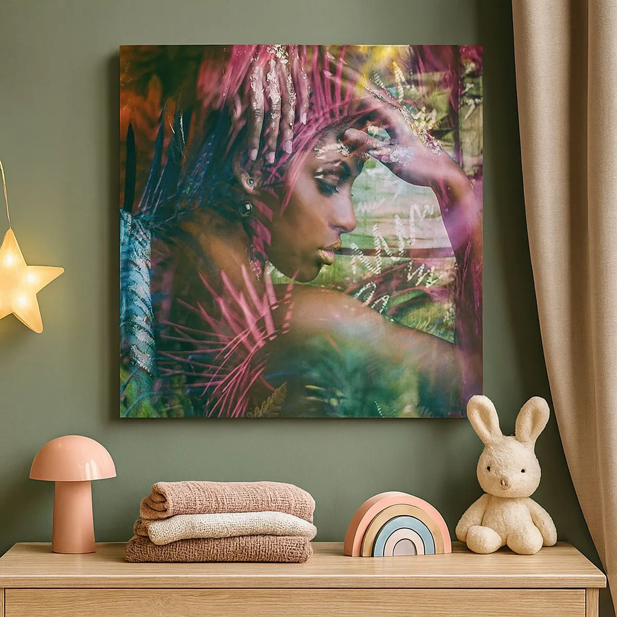 Canvas picture - Mother Nature in the Jungle - 30x30 cm