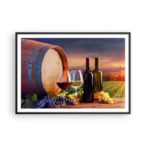 Poster in black frame - Here Life Is Full of Flavour - 100x70 cm