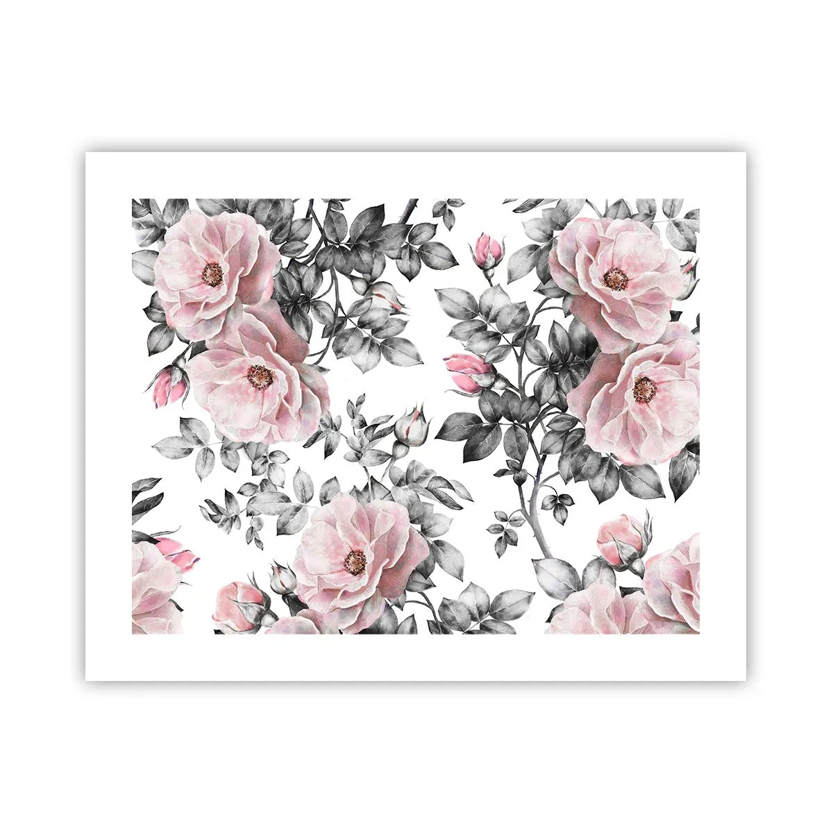 Poster - Getting Lost in Rose Flowers - 50x40 cm