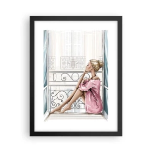 Poster in black frame - Morning in Paris - 30x40 cm