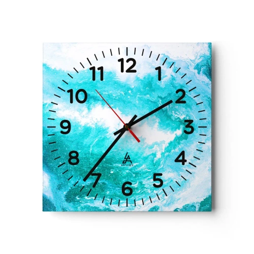 Wall clock - Clock on glass - At the Heart of Element - 40x40 cm