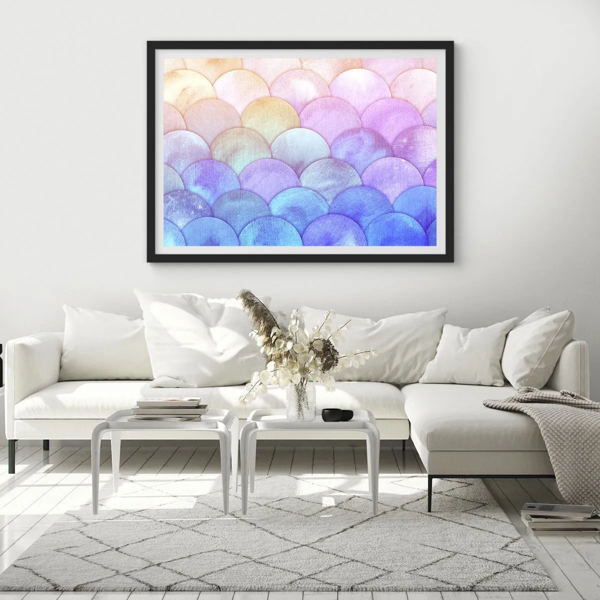 Poster in black frame - Pearl Scale - 91x61 cm