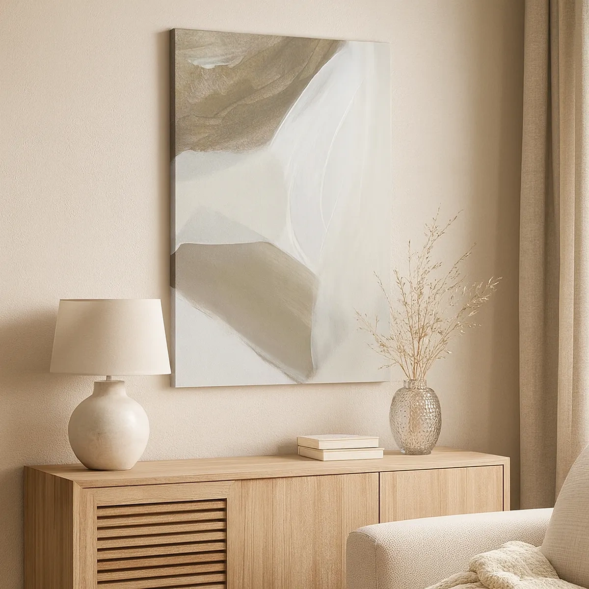 Canvas picture - Waves of White - 50x70 cm