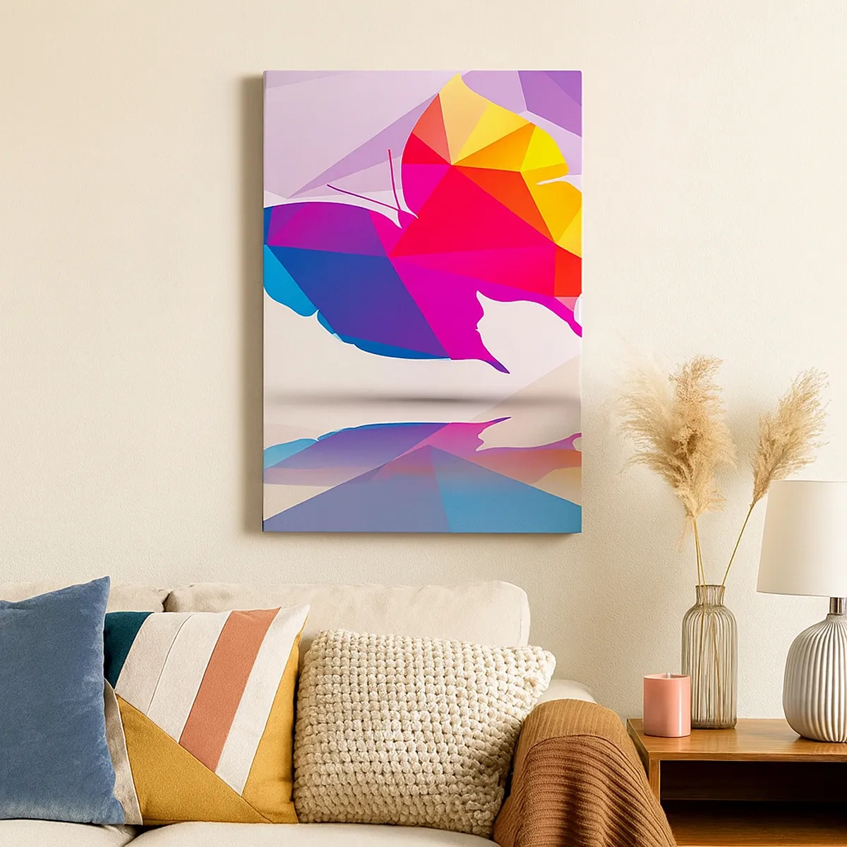 Canvas picture - Butterfly Raainbow - 50x70 cm