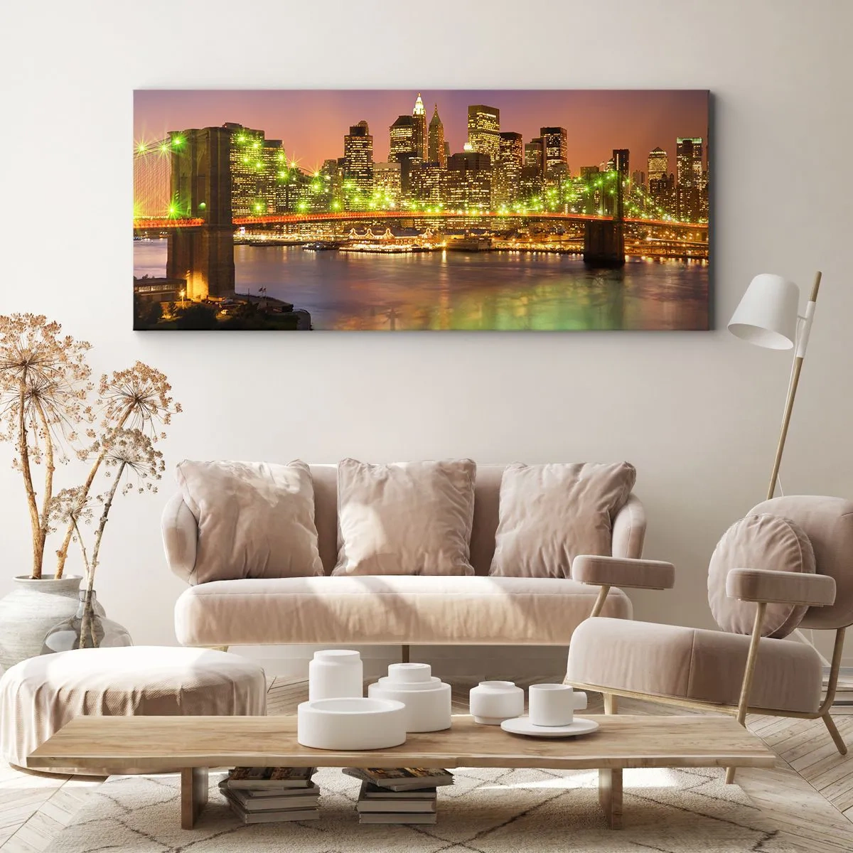 Canvas picture - Here Light is Always on - 90x30 cm